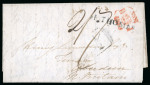 Stamp of Danish West Indies 1818 (Dec 15) entire from St. Croix to Scotland with "ST. THOMAS" straight line hs