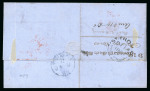 Stamp of Danish West Indies 1842-67, group of four covers incl. 1862 "PAID / AT / ST. THOMAS" crown circle hs