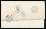 Stamp of Danish West Indies 1842-67, group of four covers incl. 1862 "PAID / AT / ST. THOMAS" crown circle hs
