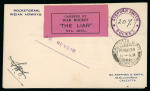 Stamp of India » 1855-1946 De La Rue and later Crown Colony Issues 1939 (Sep 19) Pair of rocketgram slips, with "CARRIED BY THE WAR ROCKET..." labels for "The Liar" and "Grog-Nee-Gin"