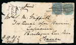 Stamp of Afghanistan 1880 (Oct 2, 3) pair of covers with contents sent from Kandahar shortly after the end of the Second Anglo-Afghan War