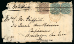 Stamp of Afghanistan 1880 (Oct 2, 3) pair of covers with contents sent from Kandahar shortly after the end of the Second Anglo-Afghan War