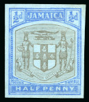 Stamp of Jamaica 1903-11, Arms issue specialised collection on 6 pages incl. many with "SER.ET" variety