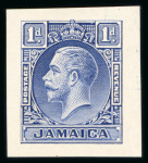 Stamp of Jamaica 1929-32 1d die II die proof in dark blue on wove paper,