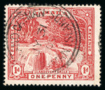 Stamp of Cayman Islands Jamaica used in Cayman Islands: 1898-1901 1d red Falls with good to fine central "GRAND CAYMAN / CAYMAN ISLANDS" double-ring ds