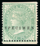Stamp of Jamaica 1860-1980s, specialised stamp collection in 20+ stockbooks/albums