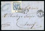 Stamp of Romania » United Principalities 1862-1864 30 parale blue, huge to enormous even margins all around