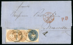 Stamp of Romania » Austrian Levant Post Offices BRALIA: 1866 Folded letter sheet from Braila via Vienna
