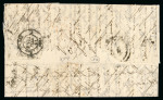 Stamp of Trinidad and Tobago » Trinidad 1864 (Jan 24) entire from Port of Spain to France with 1862-63 perf.11 1/2, 12 4d deep purple pair
