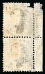 Stamp of Belgium » Belgique. 1863 Médaillons dentelés (COB 13-16) 1863, 10 centimes brun foncé, paire verticale avec