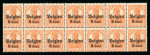 Stamp of Belgium » General issues from 1894 onwards 1916, Bloc de 14 timbres surchargé Belgien 8 cent.
