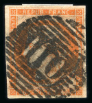 Stamp of Belgium 1850, Oblitération des ambulants cercle à barres horizontales