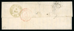 Stamp of Belgium » 1849 Epaulettes (COB 1-2) 1851, Lettre de Valenciennes (Nord, France) pour Mons