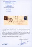 Stamp of Belgium » 1849 Epaulettes (COB 1-2) 1851, Lettre de Valenciennes (Nord, France) pour Mons