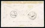 Stamp of Trinidad and Tobago » Trinidad 1863-80 issues on group of 6 covers incl. perf.12 1/2 4d grey and 1s chrome-yellow on1874  cover to England with scarce "REGISTERED" hs