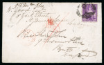 Stamp of Trinidad and Tobago » Trinidad 1863-80 issues on group of 6 covers incl. perf.12 1/2 4d grey and 1s chrome-yellow on1874  cover to England with scarce "REGISTERED" hs