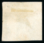 Stamp of Trinidad and Tobago » Trinidad 1852-60 Third Issue (1d) deep blue left marginal with fine to huge margins, cancelled by light "1" numeral
