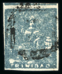 Stamp of Trinidad and Tobago » Trinidad 1852-60 Fourth Issue (1d) slate blue used