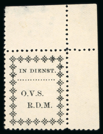 Stamp of South Africa » Orange Free State Police Frank Stamps: 1898 (-) black mint top right corner marginal