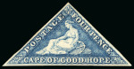 Stamp of South Africa » Cape of Good Hope 1863-64 4d steel-blue unused, good margins, very fine