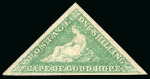 Stamp of South Africa » Cape of Good Hope 1863-64 1s bright emerald-green mint part o.g.