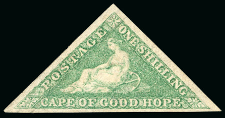 Stamp of South Africa » Cape of Good Hope 1863-64 1s bright emerald-green mint part o.g.