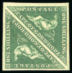 Stamp of South Africa » Cape of Good Hope 1863-64 1s deep dark green mint o.g. pair
