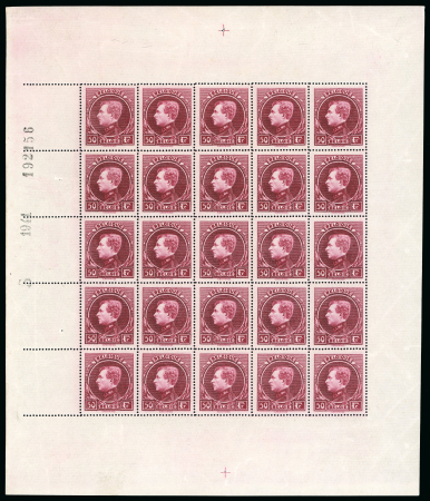 Stamp of Belgium » General issues from 1894 onwards 1929-1941, Ensemble de timbres Roi Albert 1er, Type
