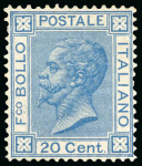 Stamp of Italy » Regno d'Italia 1867, 20c blue, Torino printing, mint never hinged