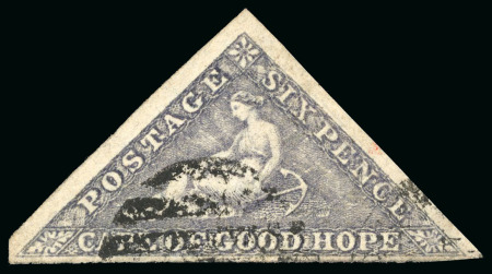 Stamp of South Africa » Cape of Good Hope 1855-63 6d slate-lilac with fine to large margins, used