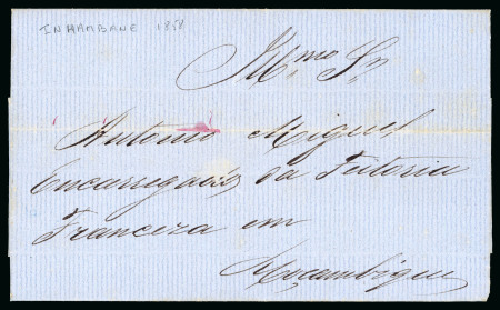 Stamp of Portuguese Colonies » Mozambique 1858 (Jun 30) entire from Inhambane sent within Mozambique