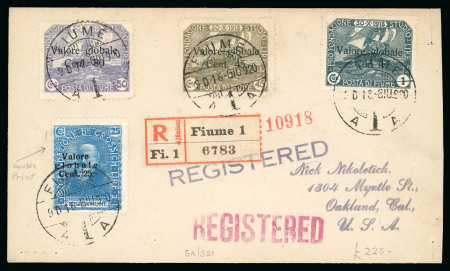 Stamp of Large Lots and Collections Italy - Fiume: 1901-20s, group of 8 covers/cards from a dealer's stock