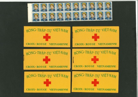 Stamp of Large Lots and Collections Vietnam: 1953 Red Cross full booklets  (10)