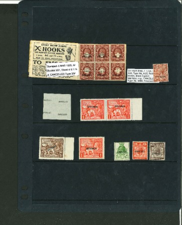 Stamp of Great Britain » Collections 1911-1929 a fine selection of KGV values overprinted Specimen or cancelled with values from 1/2d. to 1/-