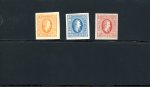 Stamp of Romania » United Principalities 1864-1865 Prince Cuza 1865 Prince Cuza mint o.g. set of three on wove paper