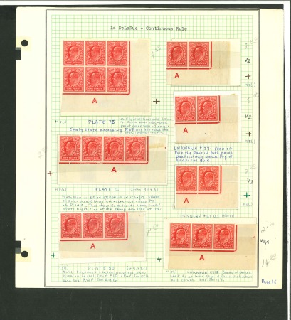 Stamp of Great Britain » King Edward VII » 1902-10 De La Rue Issues 1902-10 De La Rue 1d controls collection of 87 written up on pages