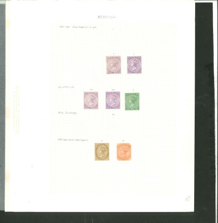 Stamp of Bermuda 1865-1952 mint and used collection in album