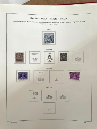 Stamp of Large Lots and Collections Italy: 1863-1980 collection in Schaubek album with some earlier issues used