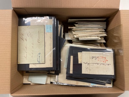 Stamp of Large Lots and Collections Portugal: 1790-1840s, collection of hundreds of pre-stamp postal history covers