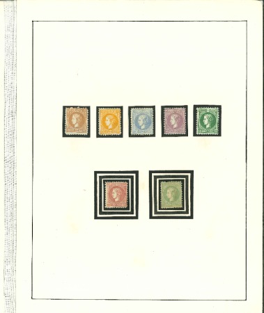 Stamp of Serbia 1869-70 Prince Milan 1st printing set mint including elusive 20pa, 25pa and 35pa perf. 9 1/2