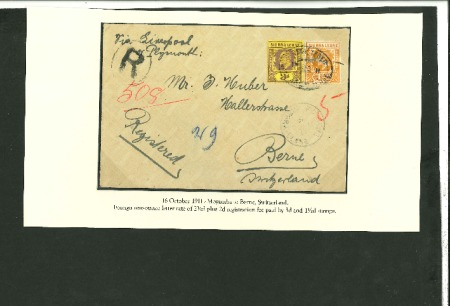 Stamp of Sierra Leone 1905-20 Group of 4 covers addressed to Switzerland