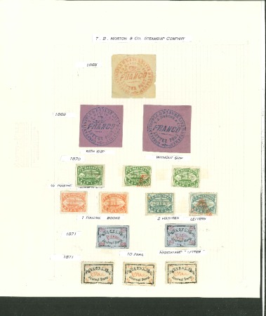 Stamp of Turkey » Ship Mail Issues 1866-71 Range of Ship Letter stamps (23) used/unused,