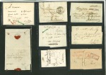 Stamp of Large Lots and Collections 1544-1834 EXPRESS MAIL group (9 covers) all with express
