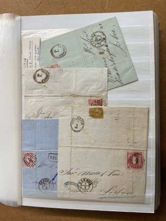 Stamp of Large Lots and Collections Portugal: 1860s-1900s, collection of "EXPEDICÃO" oval hs on covers and cards filling a thick stockbook