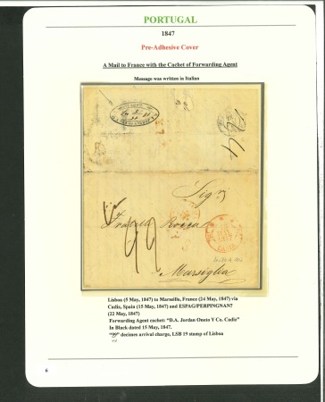 Stamp of Portugal 1827-52, group of 12 pre-stamp covers, incl. registered covers