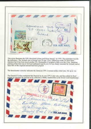 Stamp of Jamaica 1906-92, collection of taxed mail with 56 covers incl. internal, incoming and outgoing