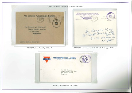 Stamp of Jamaica 1898-1995, collection mounted on A3 pages of Free Official mail with 45 covers