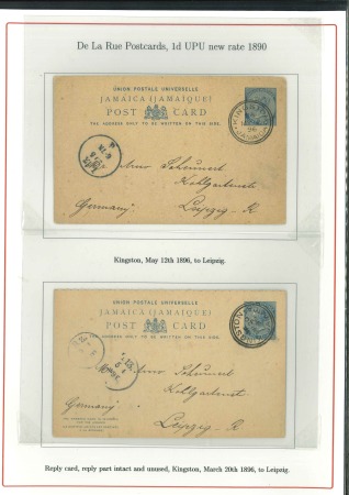 Stamp of Jamaica Postal Stationery: 1877-1938, collection mounted on 67 pages with mint & used