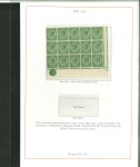 Stamp of Jamaica 1921-27 1/2d green specialised collection mounted on five pages incl. die proof of the frame