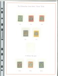 Stamp of Jamaica 1903-11, Arms issue specialised collection on 6 pages incl. many with "SER.ET" variety
